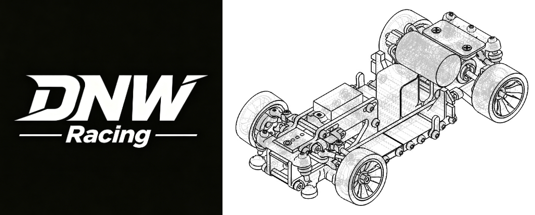DNW Racing 1/28 RWD drift model chassis overview